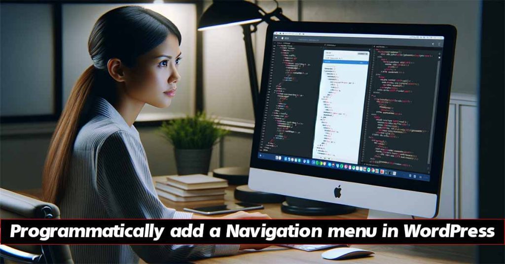 Programmatically add a Navigation menu in WordPress